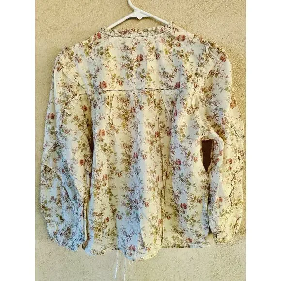 AE77 American Eagle Floral Boho Blouse Size M NWT Retail $148 - Picture 2 of 7